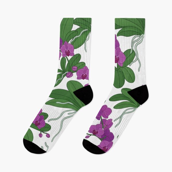Item preview, Purple Orchid Floral Botanical Pattern Illustration designed and sold by Owcomm.