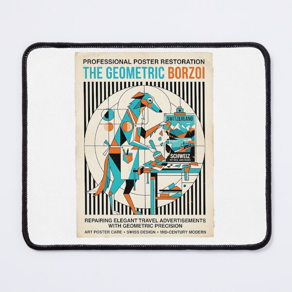Item preview, Borzoi Poster Restorer designed and sold by PictoVibe.
