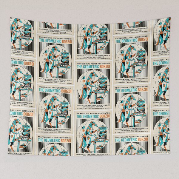 Item preview, Borzoi Poster Restorer designed and sold by PictoVibe.