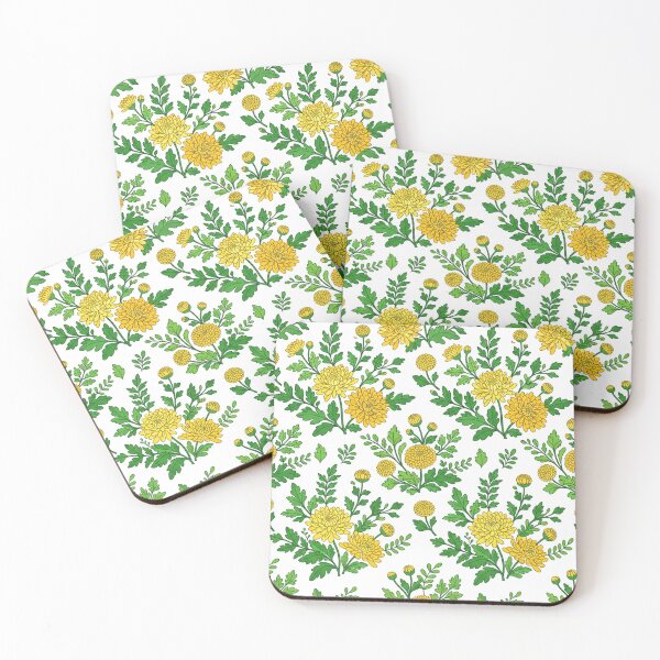 Item preview, Bright Yellow Chrysanthemum Floral Seamless Pattern designed and sold by Owcomm.