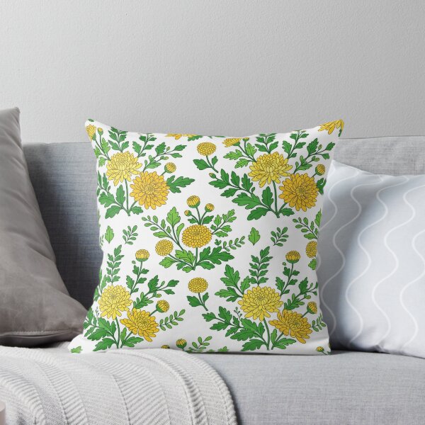 Item preview, Bright Yellow Chrysanthemum Floral Seamless Pattern designed and sold by Owcomm.