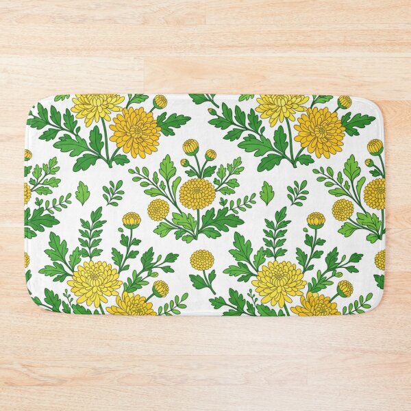 Item preview, Bright Yellow Chrysanthemum Floral Seamless Pattern designed and sold by Owcomm.
