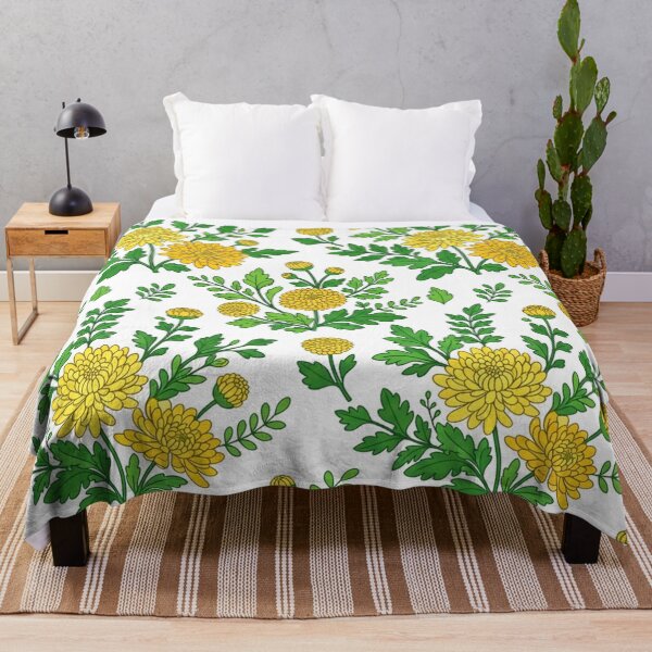 Item preview, Bright Yellow Chrysanthemum Floral Seamless Pattern designed and sold by Owcomm.