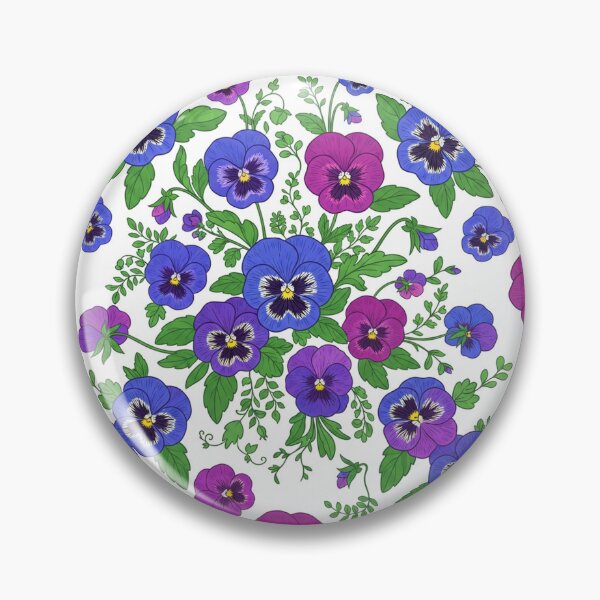 Item preview, Vibrant Purple And Blue Pansy Flowers Pattern designed and sold by Owcomm.