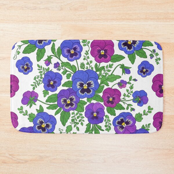 Item preview, Vibrant Purple And Blue Pansy Flowers Pattern designed and sold by Owcomm.