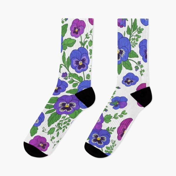 Item preview, Vibrant Purple And Blue Pansy Flowers Pattern designed and sold by Owcomm.