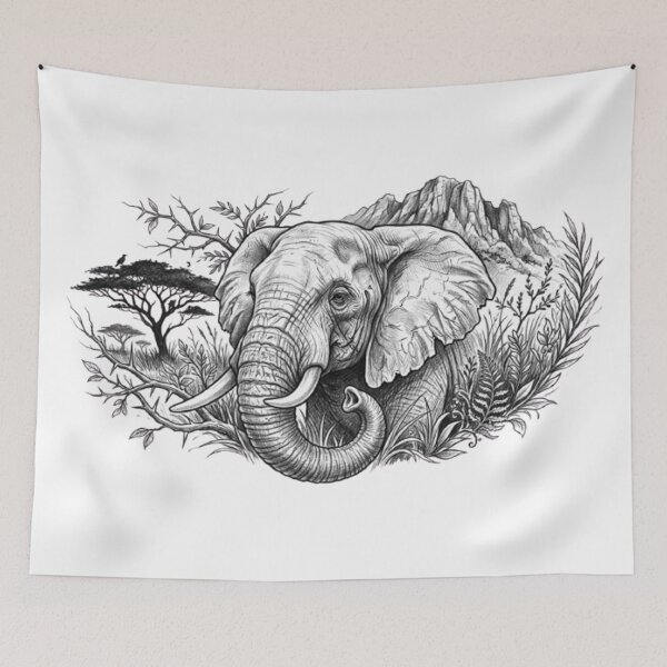 Item preview, African Elephant & Flora Safari designed and sold by CHRIST5000.