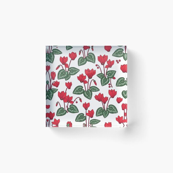 Item preview, Red Red Cyclamen Flower Pattern designed and sold by Owcomm.