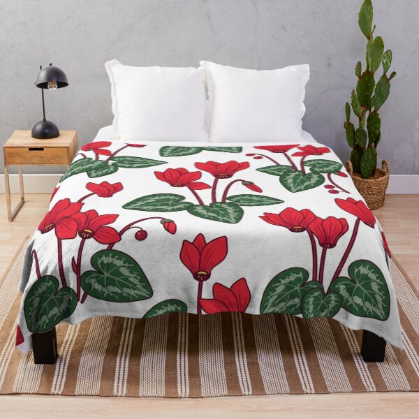 Item preview, Red Red Cyclamen Flower Pattern designed and sold by Owcomm.