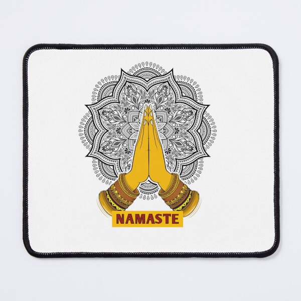 Item preview, Sacred Namaste Greeting Mandala Vector Illustration | Indian Art designed and sold by Sakshiartwork.