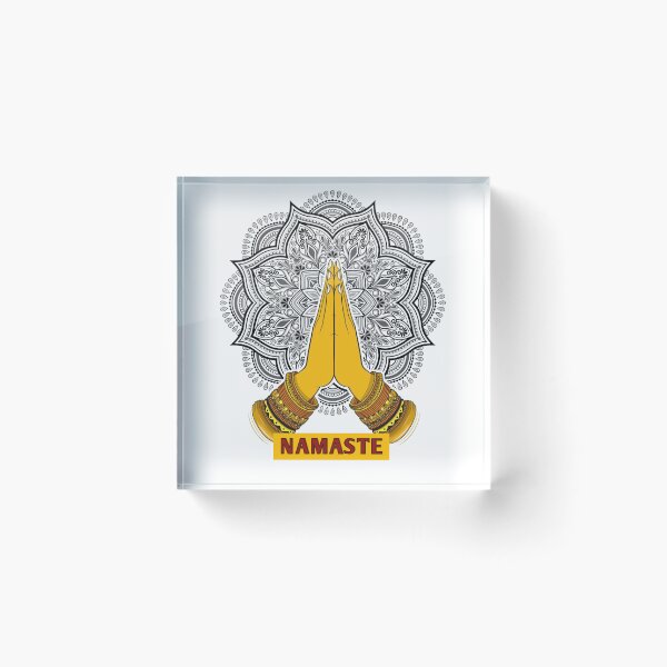 Item preview, Sacred Namaste Greeting Mandala Vector Illustration  | Indian Art  designed and sold by Sakshiartwork.