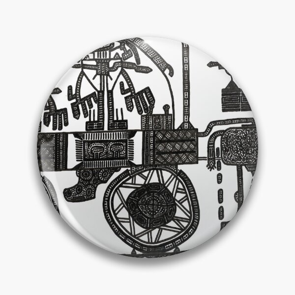 Item preview, Intricate Ink Drawing Donkey Cart and Helicopter designed and sold by Nathanael's Art.