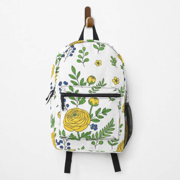 Item preview, Yellow Floral Botanical Pattern with Green Leaves designed and sold by Owcomm.