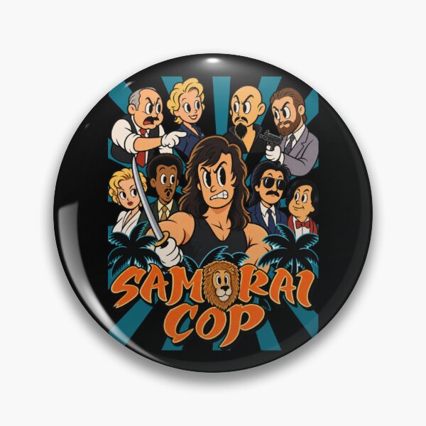 Item preview, Parodia de dibujos animados de policías samuráis, película retro de culto, acción policial designed and sold by Eadmadgen42.
