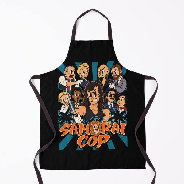 Item preview, samurai cop cartoon parody retro cult movie police action designed and sold by Eadmadgen42.