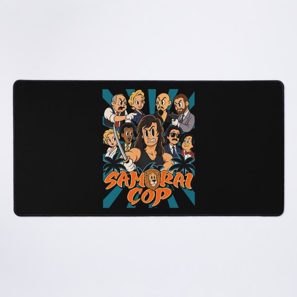 Item preview, samurai cop cartoon parody retro cult movie police action designed and sold by Eadmadgen42.