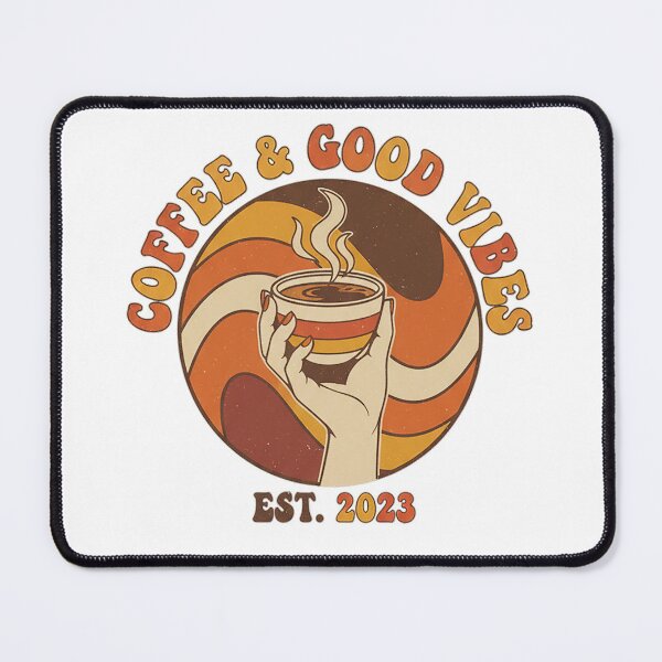 Item preview, Coffee And Good Vibes Retro 70s Groovy Badge Design designed and sold by cannsuh.