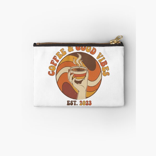 Item preview, Coffee And Good Vibes Retro 70s Groovy Badge Design designed and sold by cannsuh.