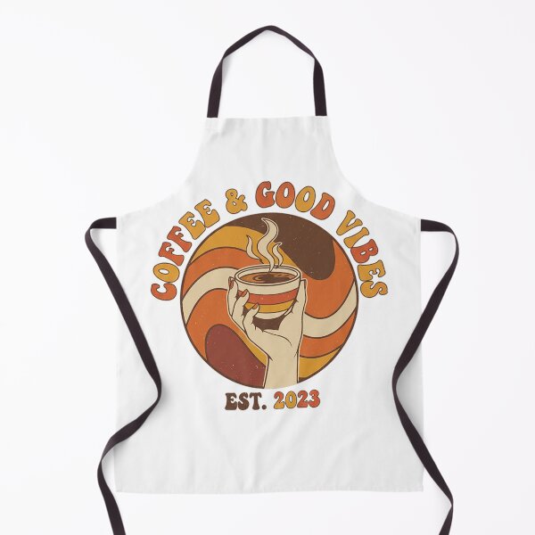 Item preview, Coffee And Good Vibes Retro 70s Groovy Badge Design designed and sold by cannsuh.