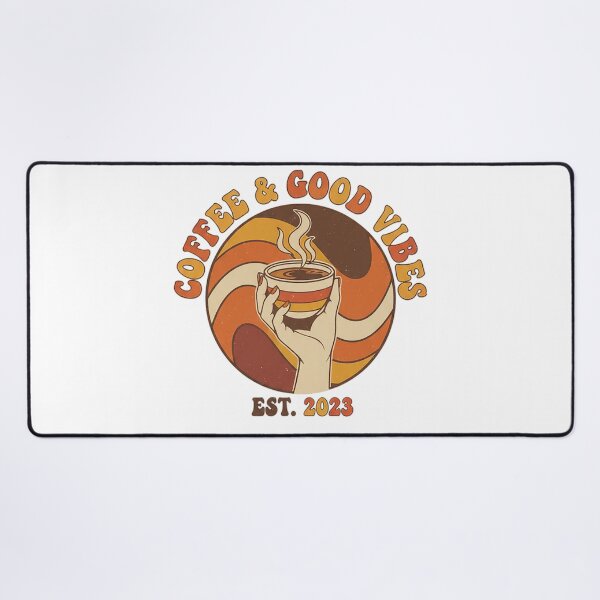 Item preview, Coffee And Good Vibes Retro 70s Groovy Badge Design designed and sold by cannsuh.