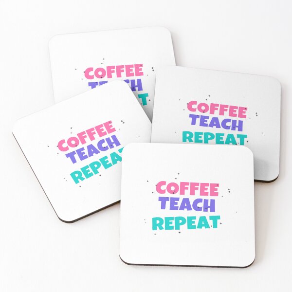 Item preview, Coffee Teach Repeat Teacher Shirt Funny Tee designed and sold by Worn and Witty.