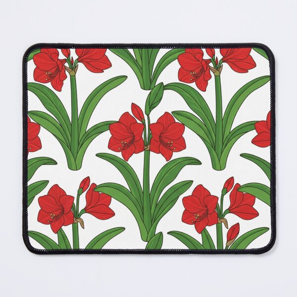 Item preview, Vibrant Red Amaryllis Flower Botanical Pattern designed and sold by Owcomm.