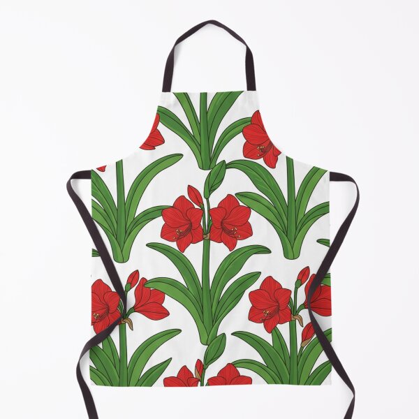 Item preview, Vibrant Red Amaryllis Flower Botanical Pattern designed and sold by Owcomm.