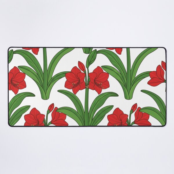 Item preview, Vibrant Red Amaryllis Flower Botanical Pattern designed and sold by Owcomm.