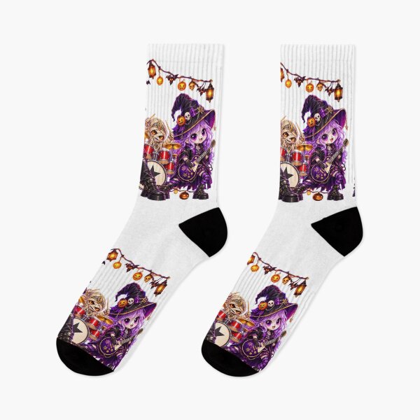 Item preview, Cute Blackcat Halloween Rock Band designed and sold by QuiteOrbit.