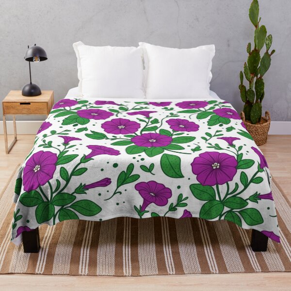 Item preview, Vibrant Purple Petunia Flowers Botanical Pattern designed and sold by Owcomm.