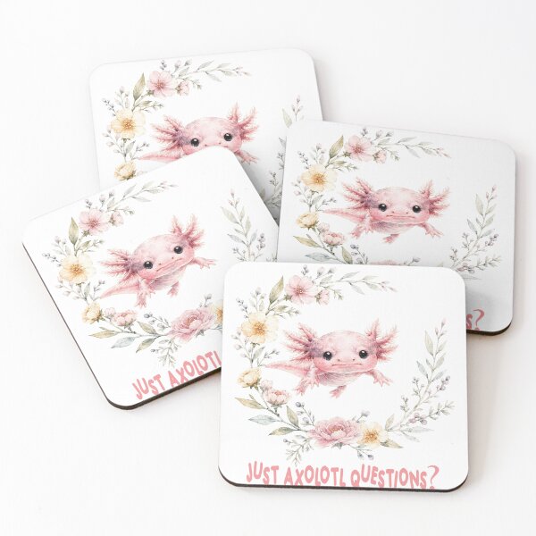 Item preview, Just Axolotl Questions Funny Watercolor Floral Aesthetic designed and sold by VISIONSTURME.
