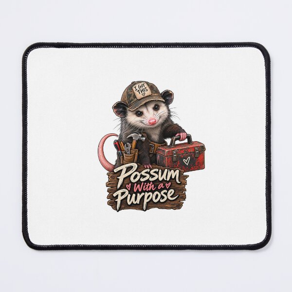 Item preview, Possum With a Purpose – Funny Opossum Mechanic Design designed and sold by hayhayyy02.