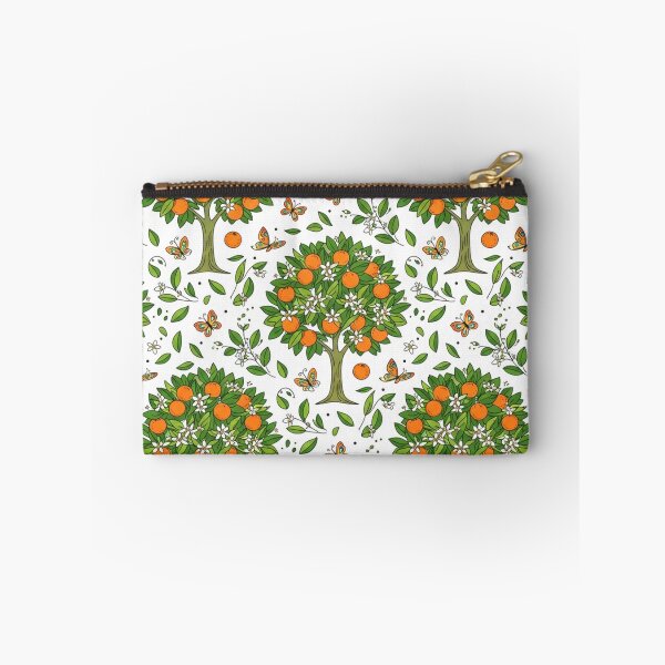 Item preview, Orange Grove Trees and Butterflies Seamless Pattern designed and sold by Owcomm.
