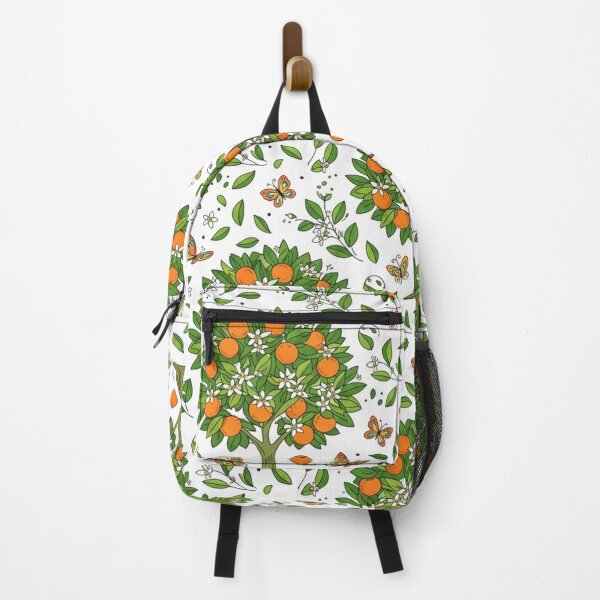 Item preview, Orange Grove Trees and Butterflies Seamless Pattern designed and sold by Owcomm.