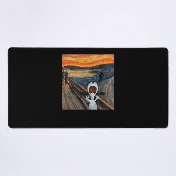 Item preview, Snoopy Screams in The Scream Painting Parody designed and sold by LittleMamastore.