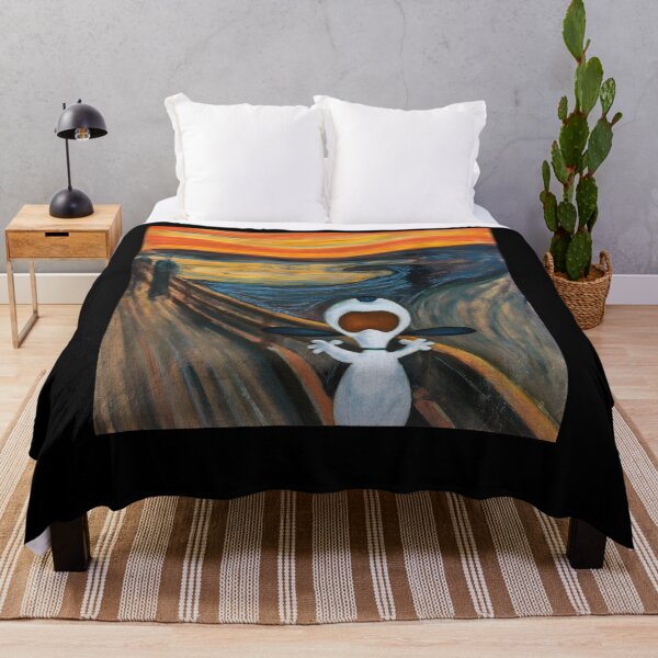 Item preview, Snoopy Screams in The Scream Painting Parody designed and sold by LittleMamastore.