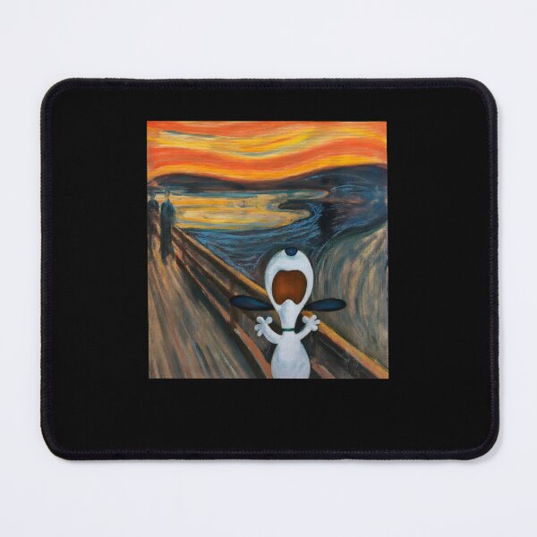 Item preview, Snoopy Screams in The Scream Painting Parody designed and sold by LittleMamastore.