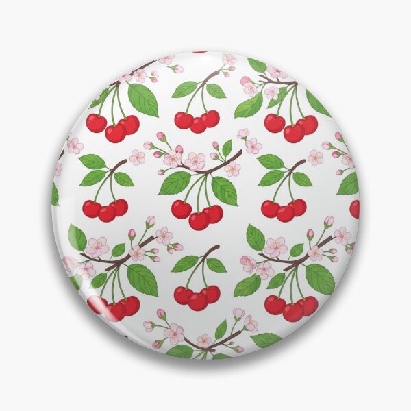 Item preview, Sweet Red Cherry Fruit And Blossom Pattern designed and sold by Owcomm.