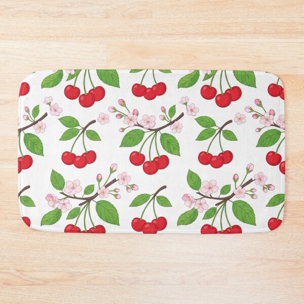Item preview, Sweet Red Cherry Fruit And Blossom Pattern designed and sold by Owcomm.