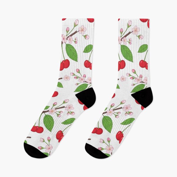 Item preview, Sweet Red Cherry Fruit And Blossom Pattern designed and sold by Owcomm.
