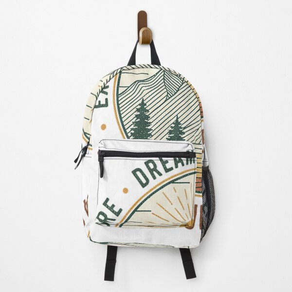 Item preview, Adventure Awaits Explore Dream Discover Vintage Mountain Line Art Badge designed and sold by cannsuh.