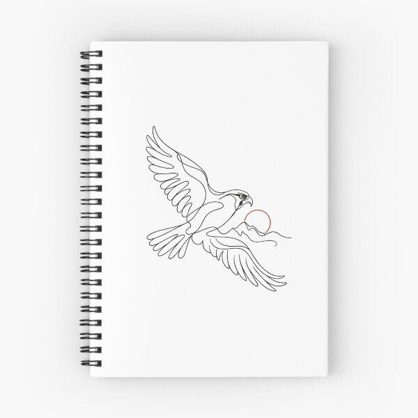 Item preview, Minimal Peregrine Falcon Line Art – Birdwatching designed and sold by fotoNoz.