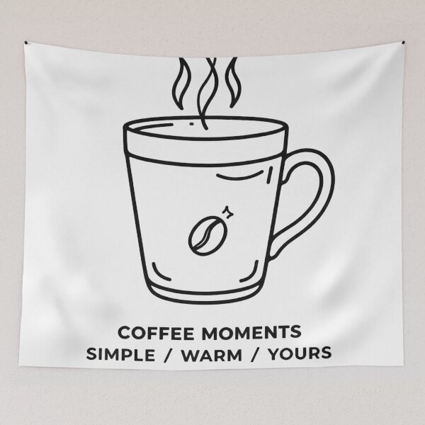Item preview, Coffee Moments Simple Warm Yours Minimalist Line Art designed and sold by VISIONSTURME.