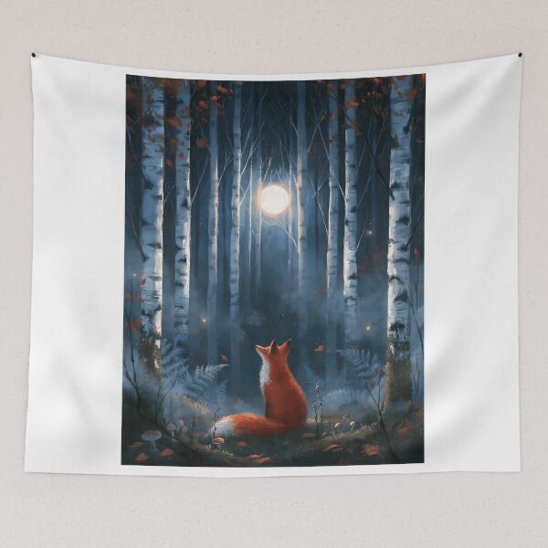 Item preview, The Birches – Moonlit Birch Forest Dreamscape designed and sold by Authentic-Merch.