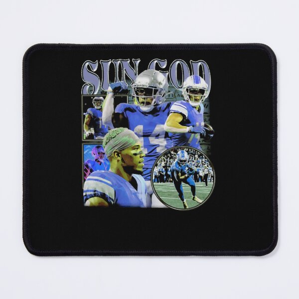 Item preview, Football Wide Receiver Sun God Blue Jersey Collage designed and sold by ArletteMercuf.