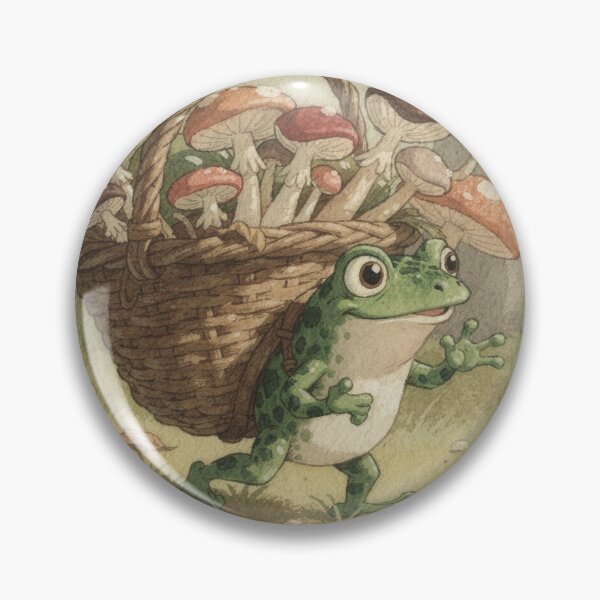 Item preview, Toad Mushroom Forager With an Overfull Basket designed and sold by PictorialWhimsy.