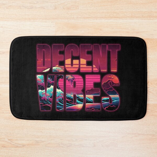 Item preview, Decent Vibes Retro Wave Japanese Wave Art Typography Graphic designed and sold by RahniNM.