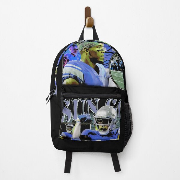 Item preview, Football Wide Receiver Sun God Blue Jersey Collage designed and sold by ArletteMercuf.