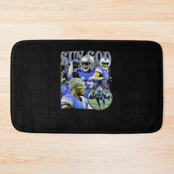 Item preview, Football Wide Receiver Sun God Blue Jersey Collage designed and sold by ArletteMercuf.