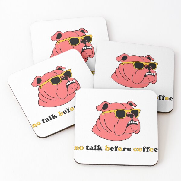 Item preview, Coffee-loving dog with sunglasses designed and sold by JheiserDesign.